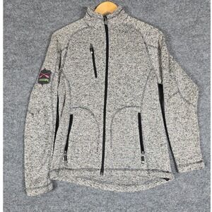 Lake Girl Women's Gray Speckled Fleece Zip‎ Up Jacket Size Small